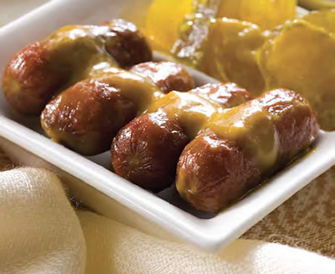 Maple Mustard Cocktail Sausages